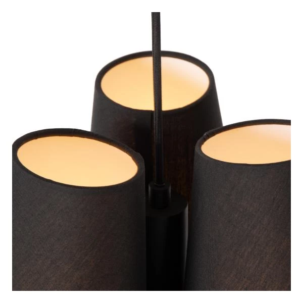 Lucide GREGORY - Pendant light - Ø 34,3 cm - 3xE27 - Black - detail 2